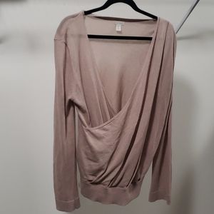 V Neck Cross Front Sweater